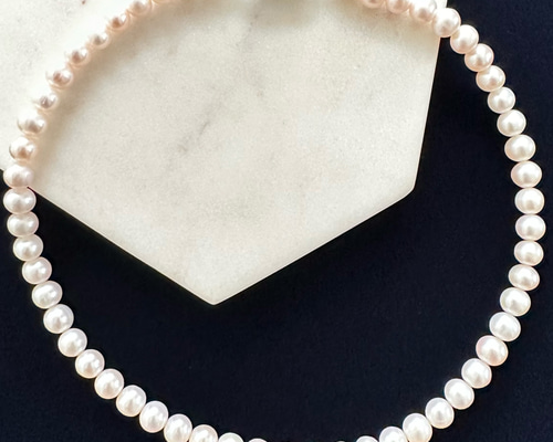 高品質 淡水パール ネックレス 40cm ネックレス・ペンダント