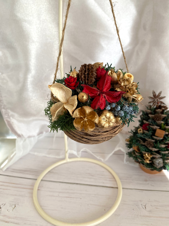 ハンギング可能なミフクラギのクリスマス飾り 3枚目の画像