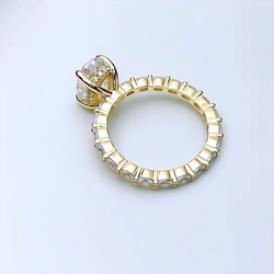 オーバル ゴールド 高炭素ダイヤモンド キラキラ ゴージャス ラグジュアリー白 ホワイト 指輪 リング シンプル 17枚目の画像