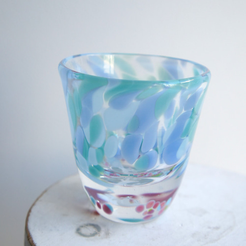 土井朋子 ガラス コップ 2個セット 土井朋子さん リス形ガラス製