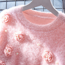 春/秋/冬、ニットセーター 、丸首セーター、冬のセーター、レディース、防寒対策 2枚目の画像