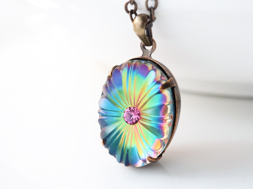 アンティークガラス　ネックレス アンティークガラス　ネックレス