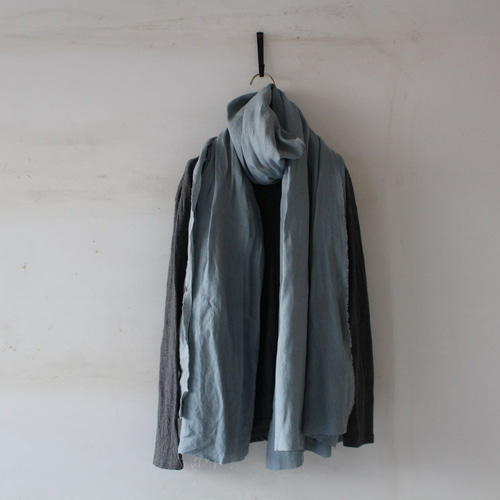 大判ストールW105 H210 ベルギーリネン 浜松染め加工 披肩 inago 的