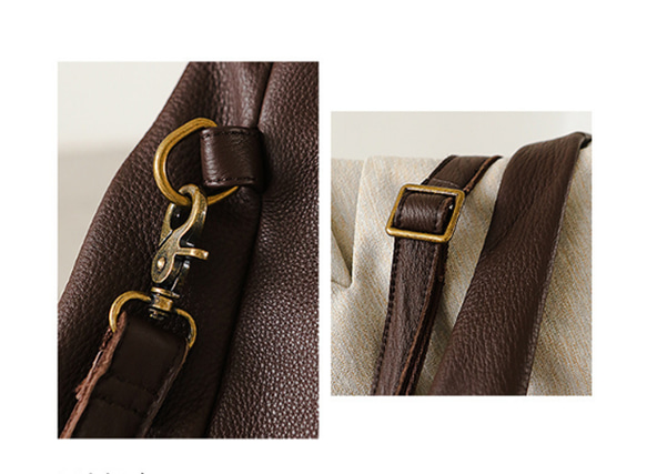 ☆総手縫い/ 国産人気  シンプルな牛革カジュアルバッグショルダーバッグ斜め掛け 7枚目の画像