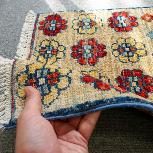60×39cm アフガニスタン手織り絨毯 ギャッベ 60×39cm【アフガニスタン手織り絨毯ギャッベ】 カーペット・絨毯