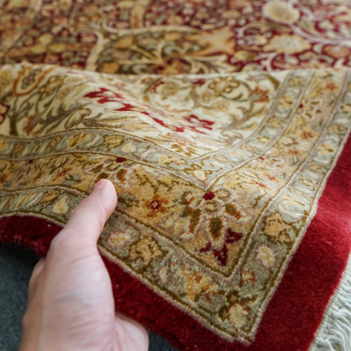 パキスタン手織り絨毯 size:257×252cm ウール ペルシャ絨毯 パキスタン手織り絨毯 size:257×252cm ウール ペルシャ絨毯