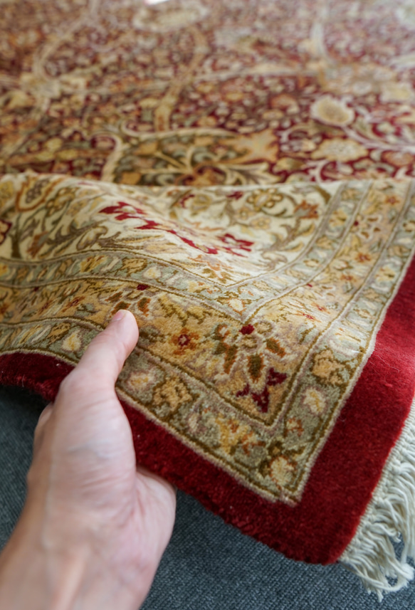 パキスタン手織り絨毯 size:257×252cm ウール  ペルシャ絨毯 ダブルノッ 6枚目の画像