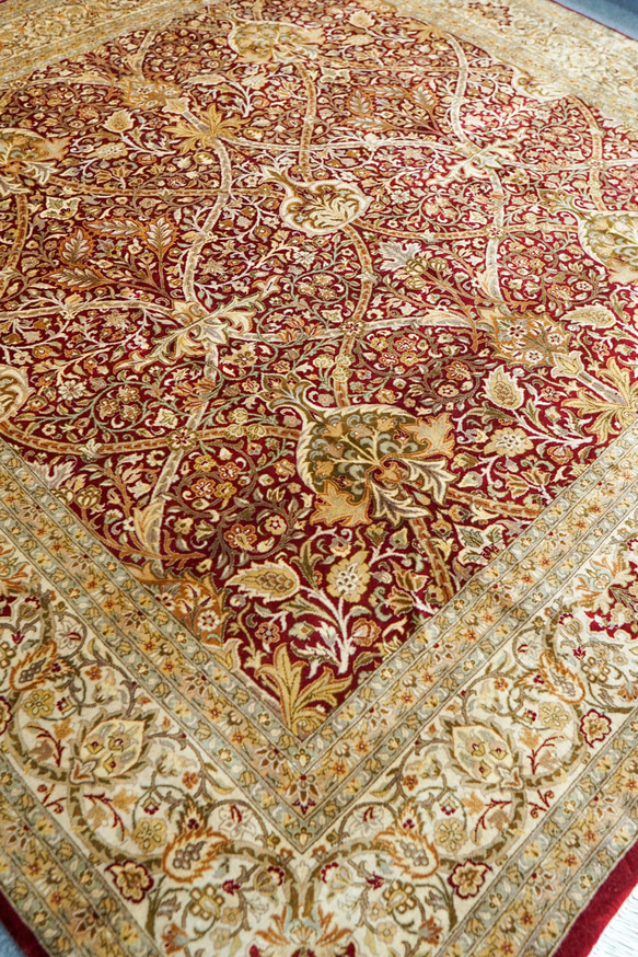 パキスタン手織り絨毯 size:257×252cm ウール  ペルシャ絨毯 ダブルノッ 10枚目の画像