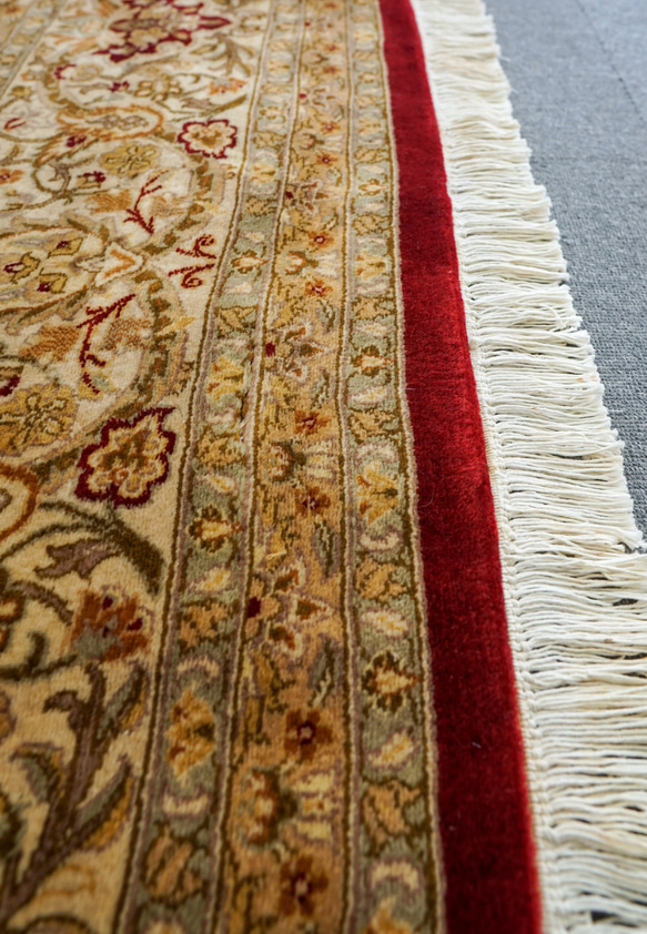 パキスタン手織り絨毯 size:257×252cm ウール  ペルシャ絨毯 ダブルノッ 8枚目の画像