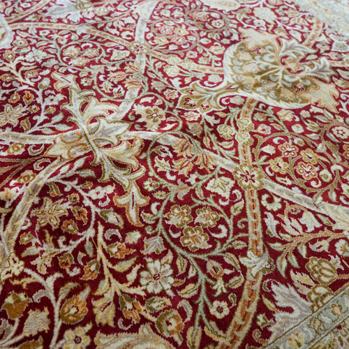 パキスタン手織り絨毯 size:257×252cm ウール ペルシャ絨毯 パキスタン手織り絨毯 size:257×252cm ウール ペルシャ絨毯
