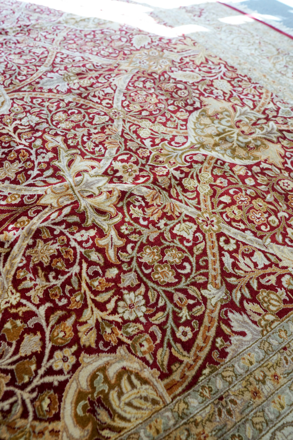 パキスタン手織り絨毯 size:257×252cm ウール  ペルシャ絨毯 ダブルノッ 5枚目の画像
