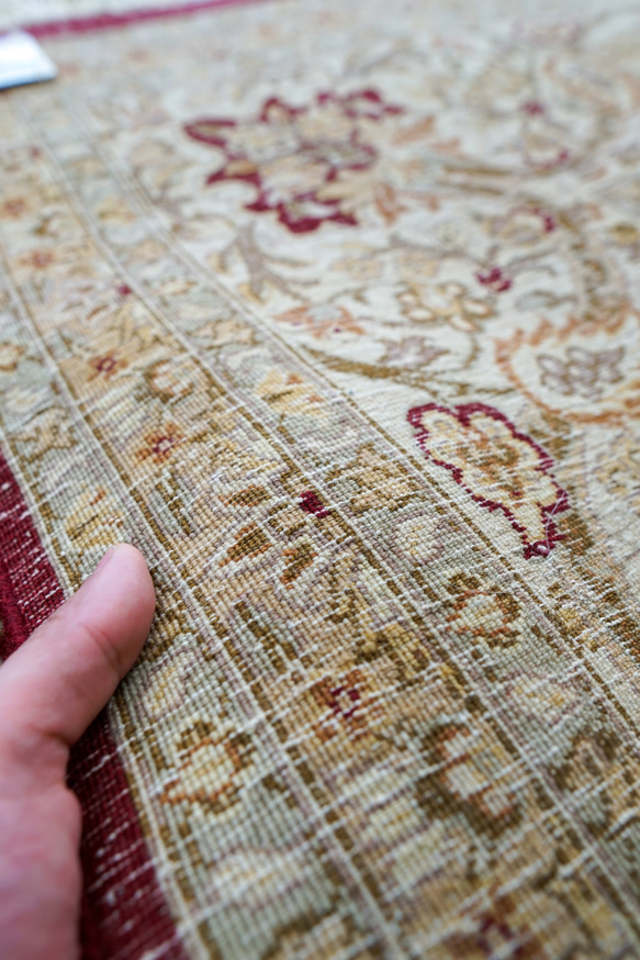 パキスタン手織り絨毯 size:257×252cm ウール  ペルシャ絨毯 ダブルノッ 12枚目の画像