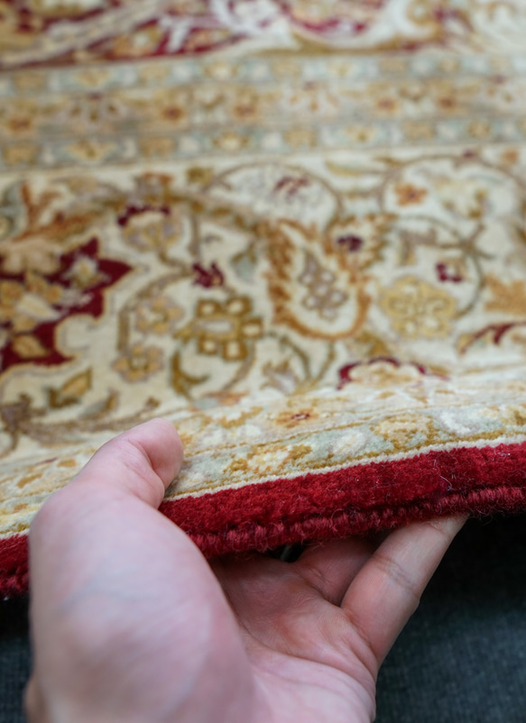 パキスタン手織り絨毯 size:257×252cm ウール  ペルシャ絨毯 ダブルノッ 7枚目の画像