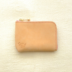 てのひらすっぽり＊本革ミニ財布【パステルカラー・ピンク】 2枚目の画像