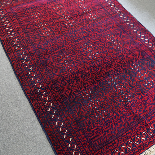 トライバルラグ　ヴィンテージラグ　アフガンラグ　トルクメン　アリホジャ　美品 ヴィンテージラグトルクメンアリホジャトライバルラグアフガニスタン絨毯