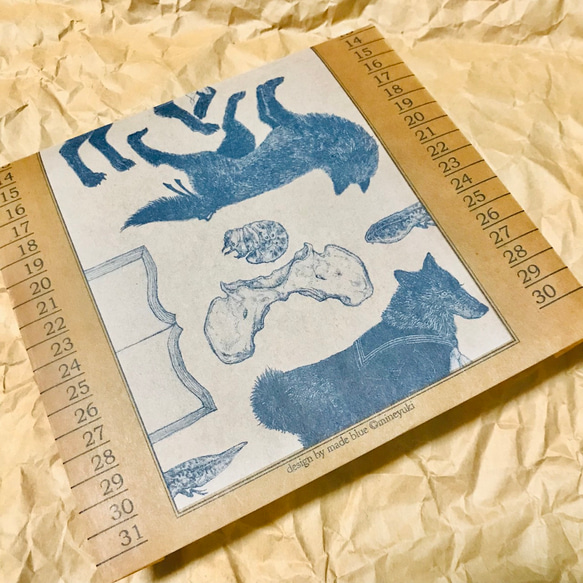 Wolf calendar design '21ver. 5-6 ワックスペーパーブックカバー 2枚目の画像