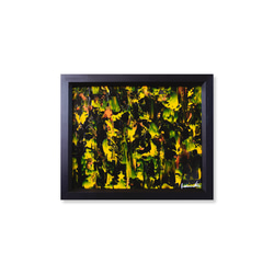 [裱框] 現代藝術黃黑室內藝術 第1張的照片