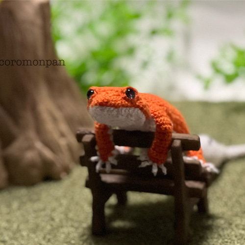 あみぐるみレオパ ブラッドオレンジ あみぐるみ Chicoromonpan shop