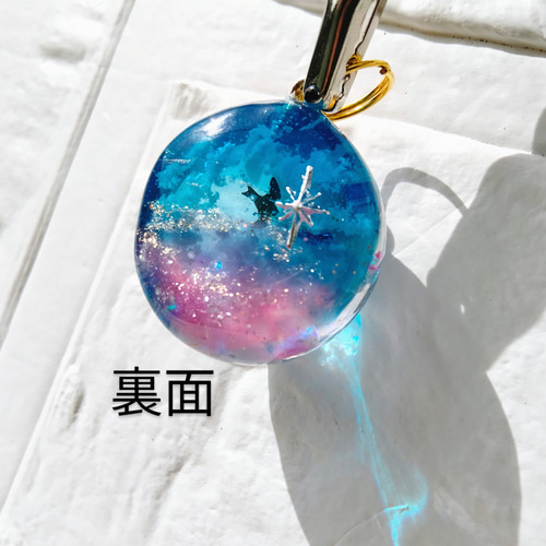 送料無料】空レジン ネックレス 天然石 アクセ《幸せ運ぶ鳥