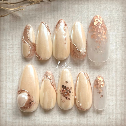 ホワイトクリスマスネイル ネイルチップ（つけ爪） Lack's_nail