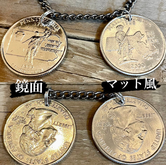 【オーダー】50州別 quarter dollar コインネックレストップ 2枚目の画像