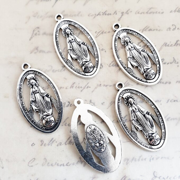 シルバー925製 4大天使のメダイのロザリオ キリスト教聖品 シルバー925製 4大天使のメダイのロザリオ キリスト教聖品