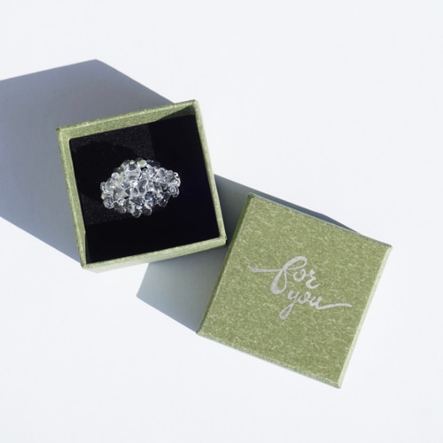 8-20号 クリアなリボンのレジンリング レジン指輪 シンプルなデザイン