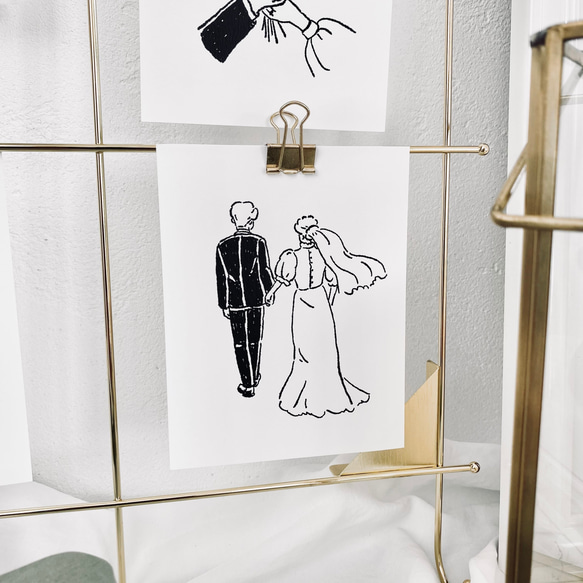 【 ポストカード 】 ウェディングイラスト 10枚 ｜ 結婚式　ウェルカムスペース 8枚目の画像