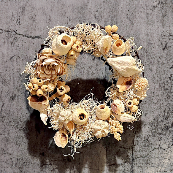 クリスマス】白い木の実のクリスマスリース【送料無料】 ドライ