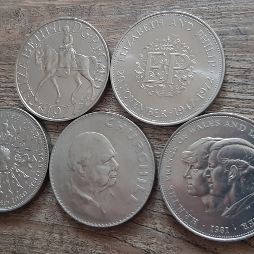 10枚 英国 イギリス 1965年 ブリティッシュ クラウン  10枚 英国 イギリス 1965年 ブリティッシュ クラウン コイン