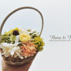 【ゼクシィ掲載】[リングピロー] フラワーウェディング　-natural minibasket-　Ver.9 4枚目の画像