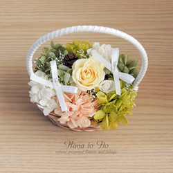 【ゼクシィ掲載】[リングピロー] フラワーウェディング　-natural minibasket-　Ver.9 3枚目の画像