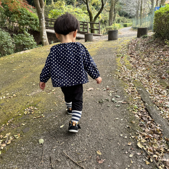 スモック✿水玉ネイビー 14枚目の画像