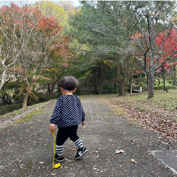 スモック✿水玉ネイビー 12枚目の画像