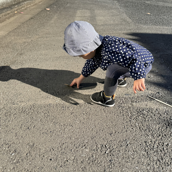 スモック✿水玉ネイビー 6枚目の画像