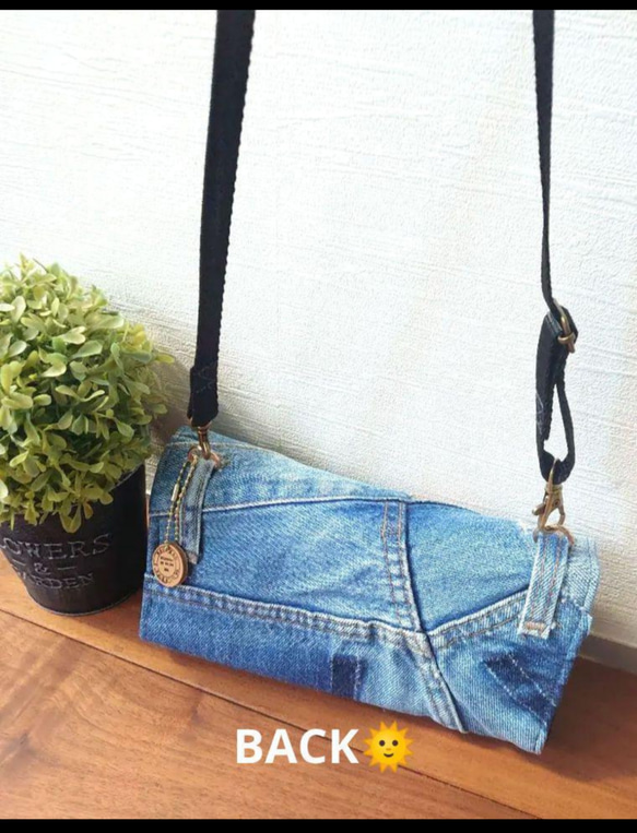 No.374【DENIM✖️ダルメシアン❤️お財布ショルダーバッグ】やりくり財布❇️DENIM wallet 7枚目の画像