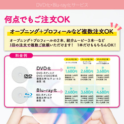 【翌日発送】自作結婚式ムービーDVD化・ブルーレイ化 ◇ DVD-Video形式・画面比率4:3・Blu-rayも選択可 4枚目の画像