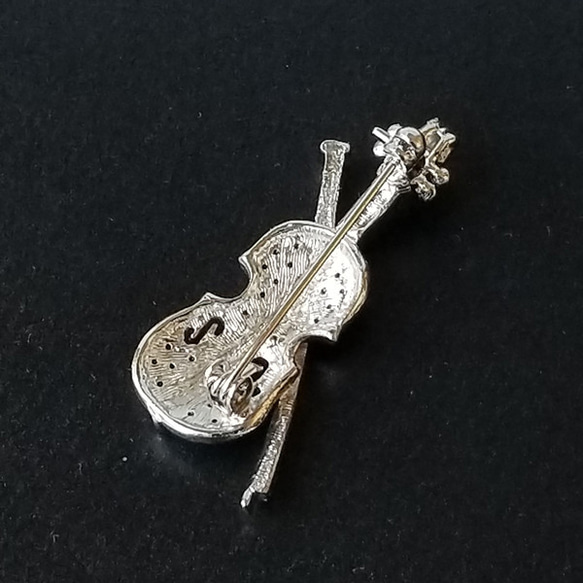 ブローチ・楽器　⑥-バイオリン 2枚目の画像