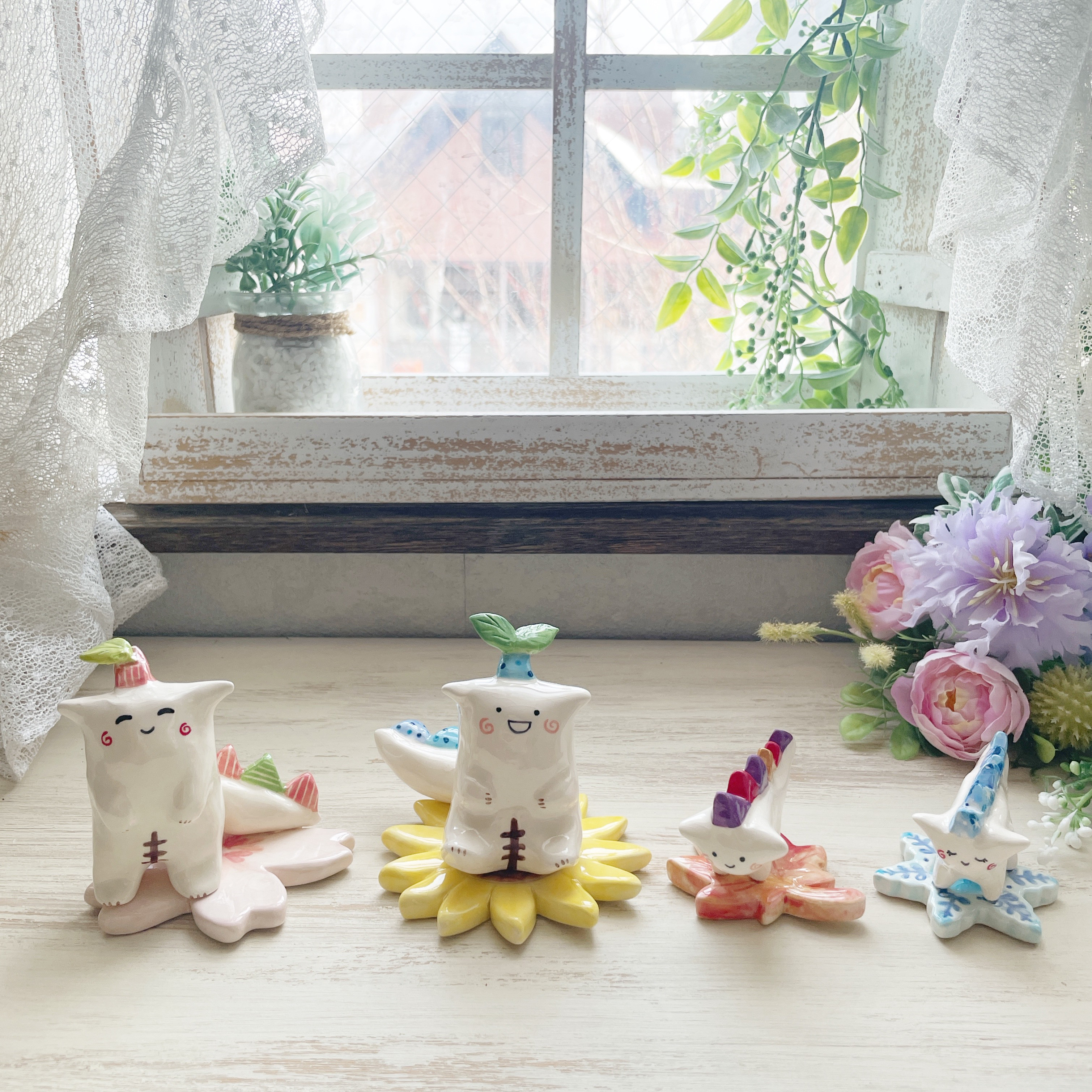 【新作】春夏秋冬ぴーすこ君陶人形 【バラ売り】