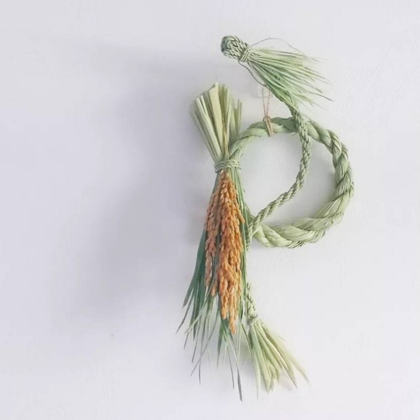 蛇の真菰しめ縄オブジェ「HEBI」 蛇の真菰しめ縄オブジェ「HEBI」