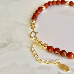 レッドジャスパー天然石ブレスレット 生命力・生きる力 4枚目の画像