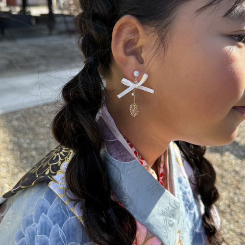 再販】キッズイヤリング kidsイヤリング イチゴ さくらんぼ いちご