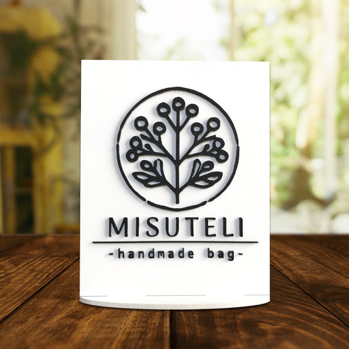 卓上二重看板(白) 【オーダーメイド】/ ショップ看板 表札・ネーム