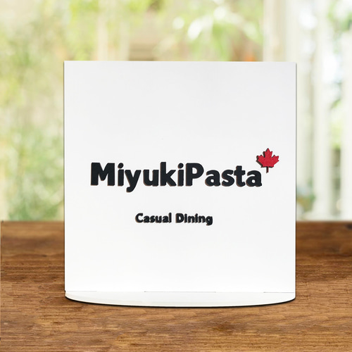 匿名✦ショップ様用看板製作✦フルオーダー✦20cm×20cm 卓上二重看板(白) 【オーダーメイド】/ ショップ看板 表札・ネーム