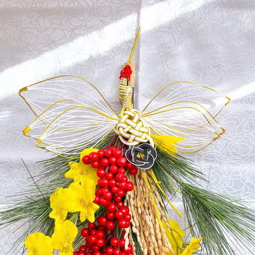 超早割お正月2026】クリーマ限定デザイン 若松の稲穂スワッグ正月飾り