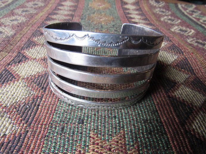 5ラインスターリングシルバーブレスレット