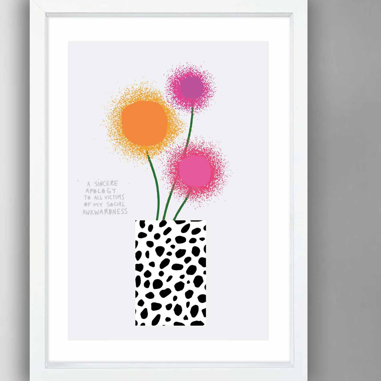 フラワーファッション　花　イラスト　ポスター　A4 A3 A2 A1　アートポスター　アート/sei/検索　2275