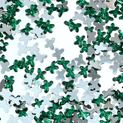 ラインストーン 緑 蝶 3.5mm 9000粒 プラ製 ネイル レジン デコ ハンドメイド パーツ BD3475 1枚目の画像