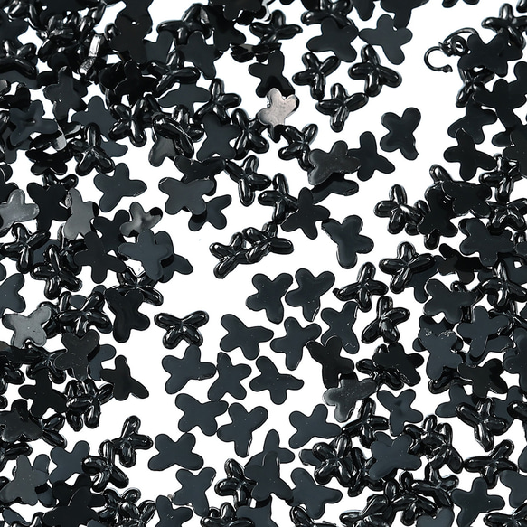 ラインストーン 黒 蝶 3.5mm 9000粒 プラ製 ネイル レジン封入 デコ ハンドメイド パーツ BD3479 1枚目の画像