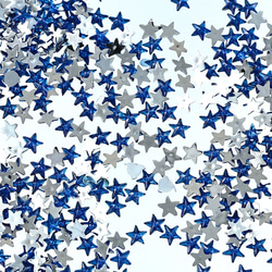 ラインストーン 星 3mm 青 9000粒 プラ製 立体 ネイル レジン